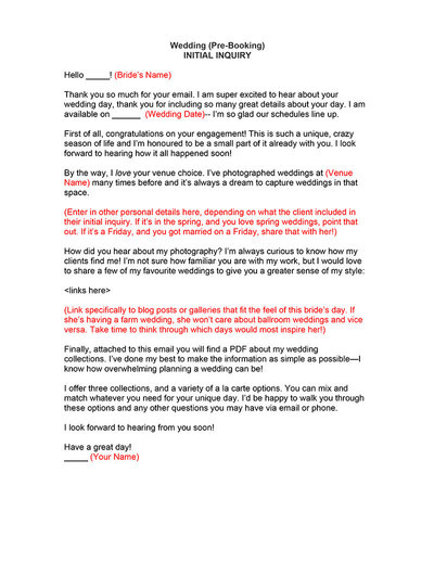 Wedding Photography Marketing Templates Email Templates For Photographers 2