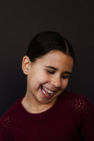 elementary school aged boy portrait