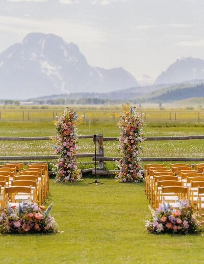 photo of wedding ceremony venue taken by Wedding photographer in Jackson Hole WY