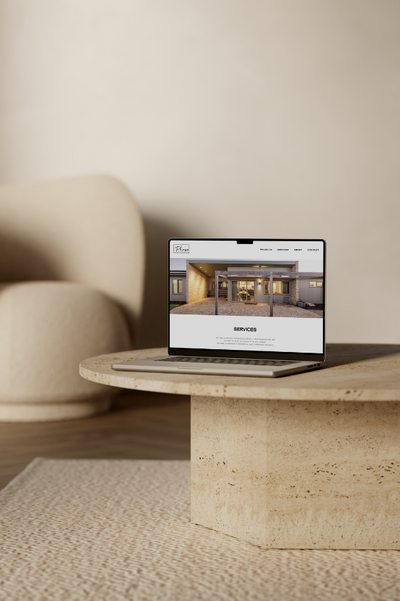 Affordable website design example for a business in the building design industry Warrnambool by web designer Coja Creative presented on desktop