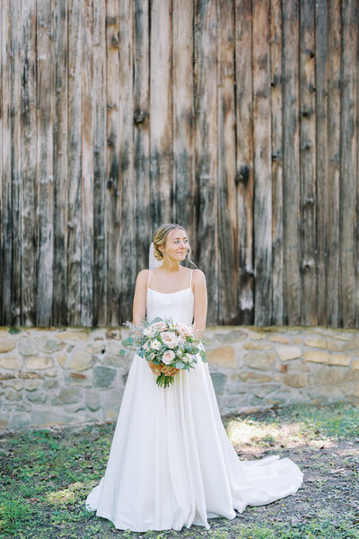 candid couple wedding portrait
