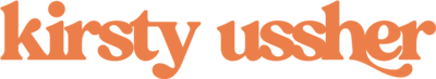 Orange logo of Kirsty Ussher