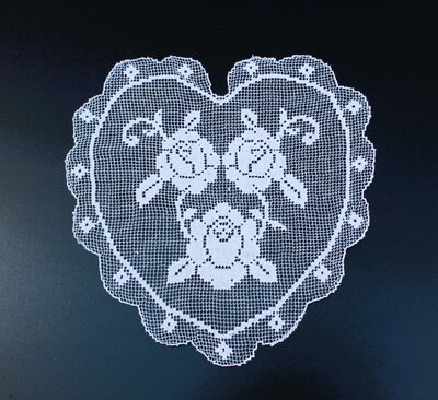 heart shaped doily