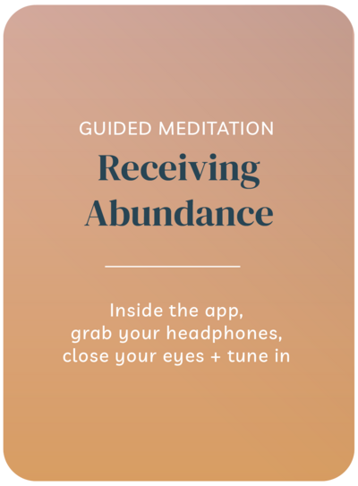 Guided meditation, receiving abundance