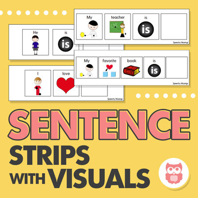 Sentence strips with visuals