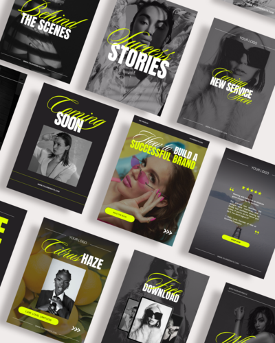 Luxe, loud, limitless fully editable Canva social media marketing templates for bold creatives