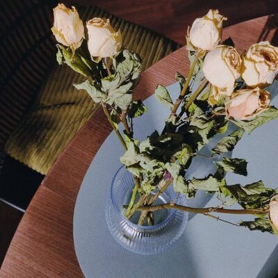 Branded photo of flowers
