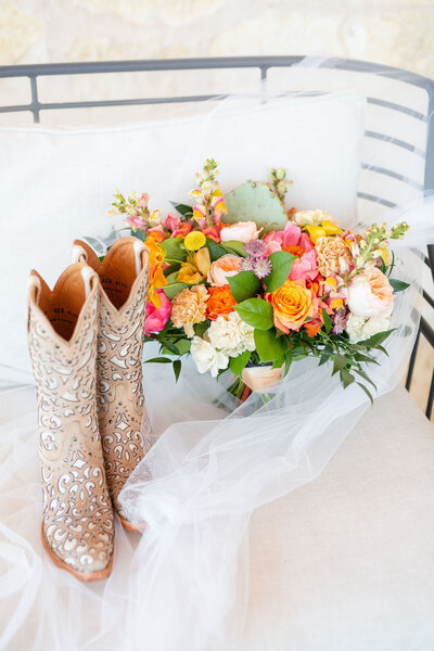 flowers and cowgirl boots