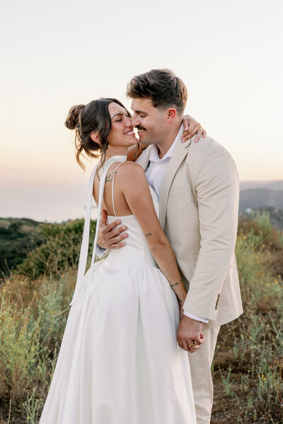 Mountain Elopement Malibu CA Bride and Groom | Topanga Canyon Elopement by Maddie Moore Photography