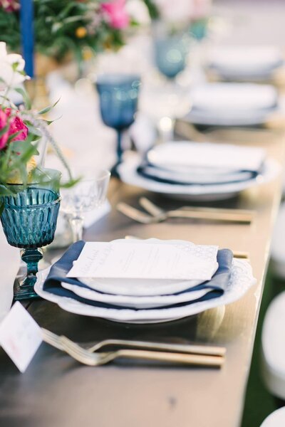 Wedding at Mountain Shadows reception table place setting