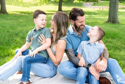 Summer family photos with children