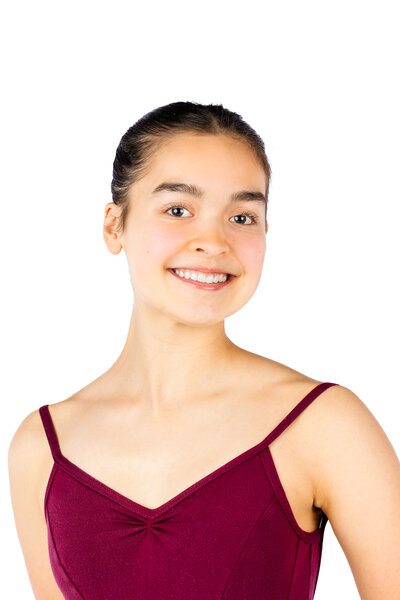 Audition headshot against a white backdrop