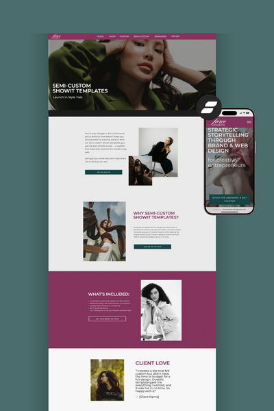 Vibrant, luxe, and intense website template for service providers.