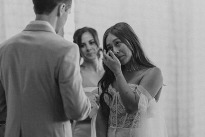 An emotional wedding ceremony at The Cheney Place in West Michigan.