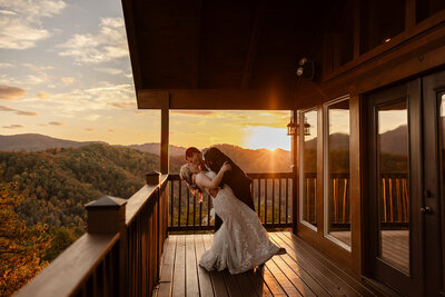 Covered Outdoor Ceremony Mountain Destination Wedding TN