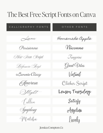 Free Canva Script Fonts 3 - JCO