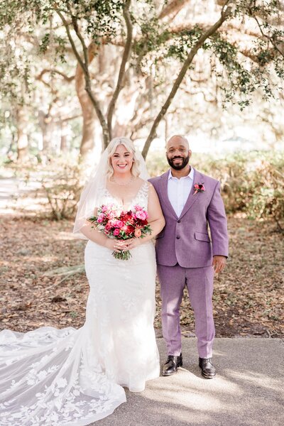 Megan + Bobby's elopement at Forsyth Park, by the Fountain