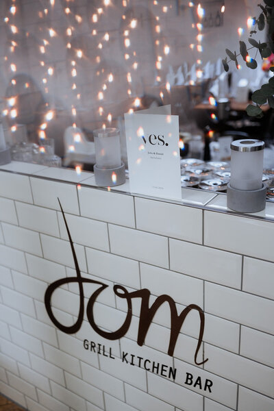Hochzeitsdekoration im Dom Grill Kitchen in Karlsruhe