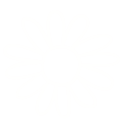 Grafik weiße Blume hohl