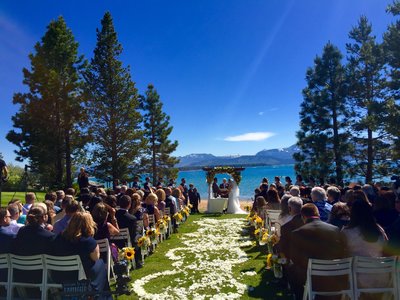 We specialize in amazing Tahoe beach weddings.