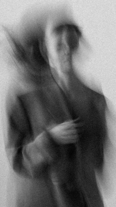 Shadows of a woman stressed  alone