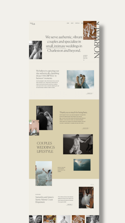 Norwalk Showit website template for photographers