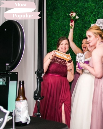 Bride and wedding party posing for photo booth | Party Pix Photo Booth Virginia Beach