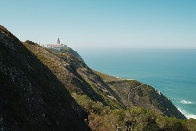 West Coast of Portugal with a light house