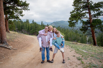 Family photos in Rocky Mountain National Park Estes Park Colorado