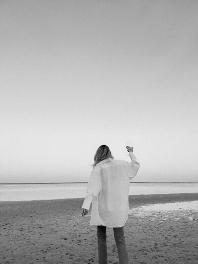 brand and web designer playing on the coast and feeling soulful