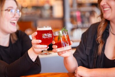 Brand photo of craft cocktails served at Barley Merchant