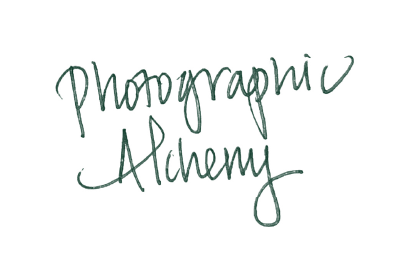 handwritten note by Mariah reading "Photographic Alchemy"