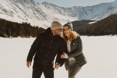 Proposal and engagement photos in Breckenridge, Colorado