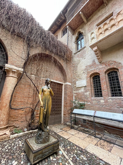 Beneath Juliet's Balcony in Verona, Italy