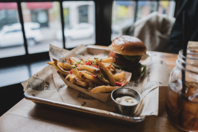 The Hut is a popular bar and bbq restaurant steps from Santa Clara University. 