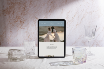 The Release template homepage on a tablet