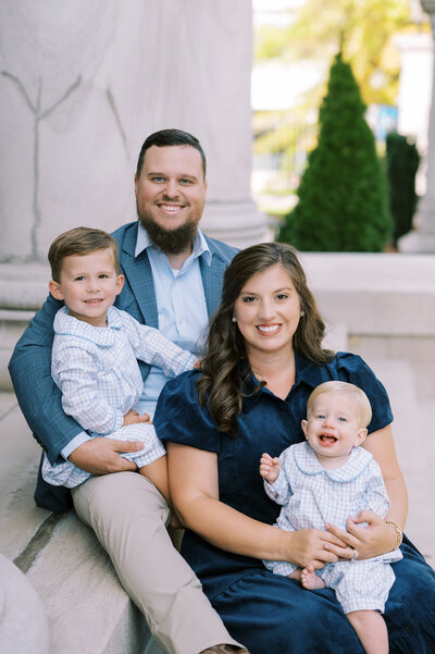 Athens Alabama - Family Session - Family of Four in the creek