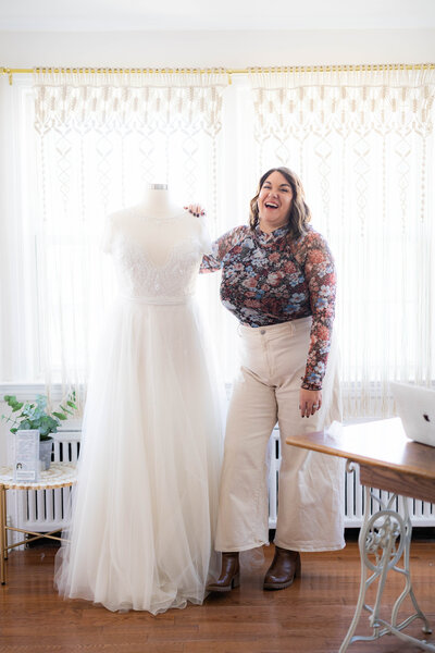 Photo of Kirstyn, a Long Island seamstress and the owner of Bridal alterations