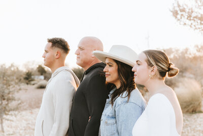 family portrait of profile