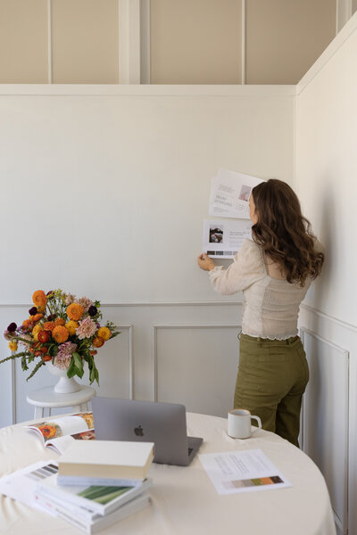 A female founded business owner graphic designer creates a unique and cohesive branding inspiration color palette.