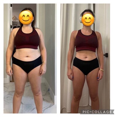 Before and after of Allyson