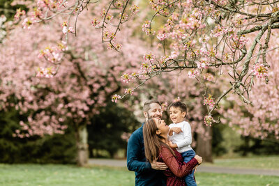 Summer sunset photo of mom and toddler in  Westfield, NJ