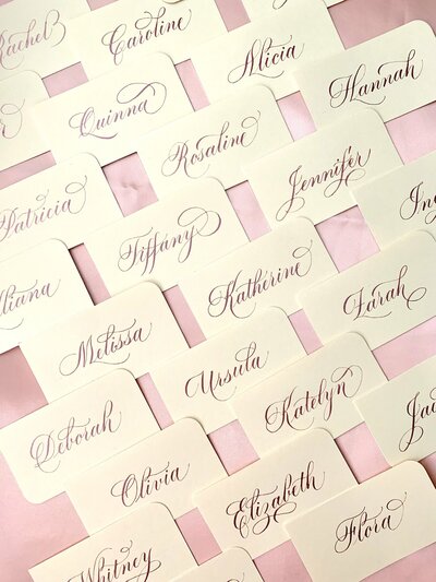 Calligraphy place cards