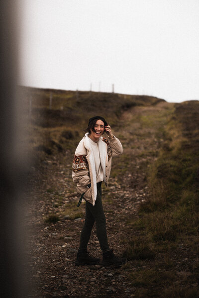 woman smiling in the outdoors