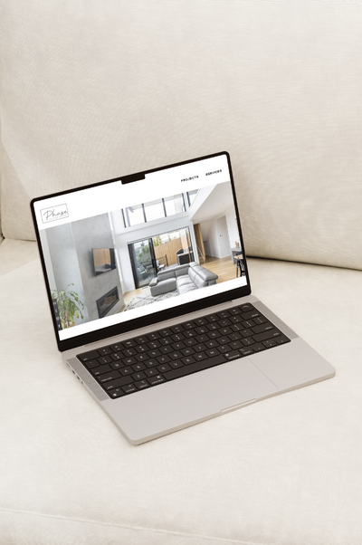 Affordable website design example for a business in the building design industry Warrnambool by web designer Coja Creative presented on desktop 