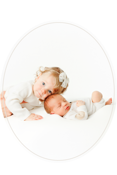 Newborn Photography, Siblings, Big Sister with Newborn baby boy, link to portfolio Fresno Clovis