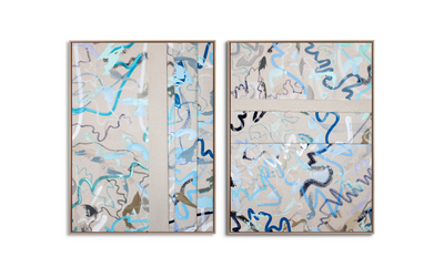 blue diptych 11x14