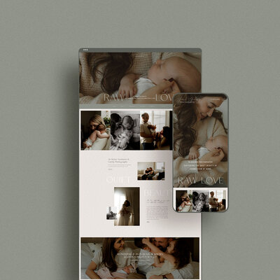 Mockup for one of the best website and brand designer for photographers, Palme Design Co