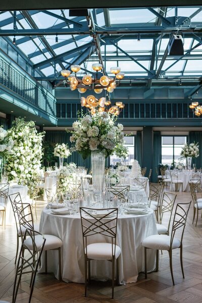 Detroit event planning and design for seated reception.