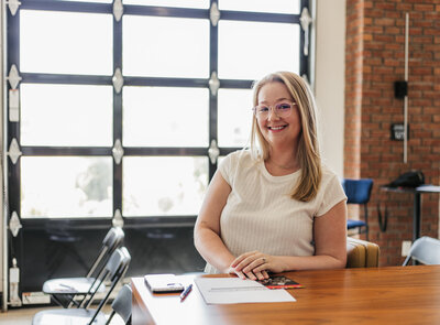 Katy Johnson, a designer for J. Alexandria Creative